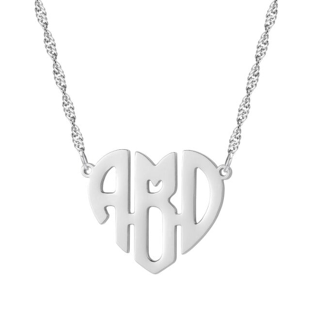 Heart Monogram Necklace