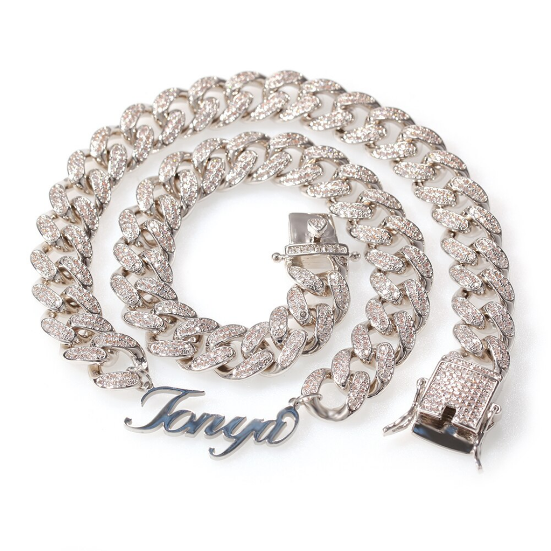 Icy Mistress Cubana Name Necklace