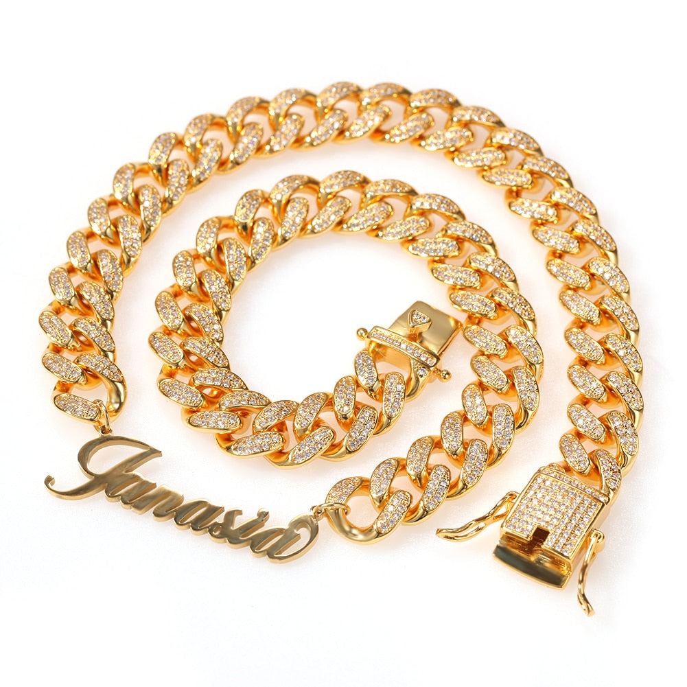 Icy Wifey Cubana Name Necklace
