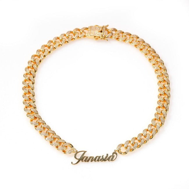 Icy Wifey Cubana Name Necklace