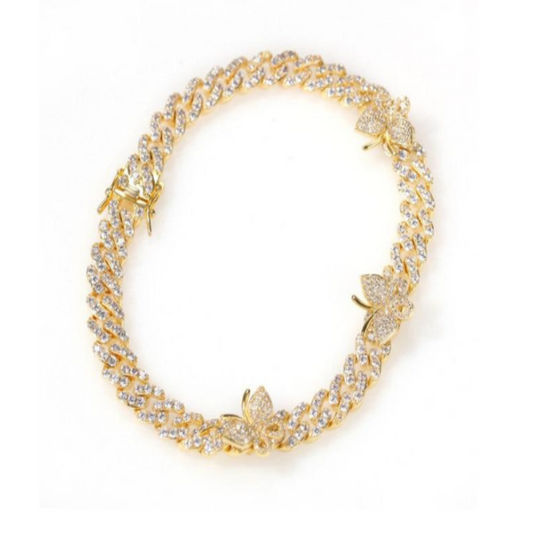 Pebblez Butterfly Anklet