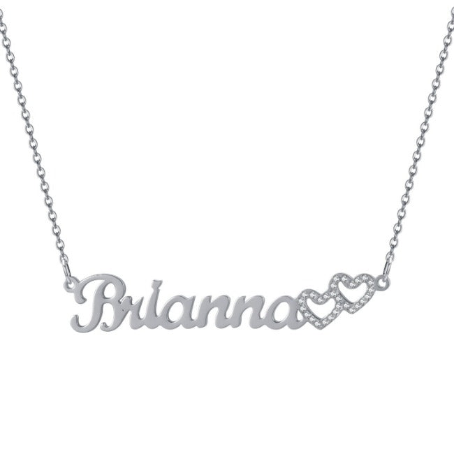 Double Hearted Custom Necklace